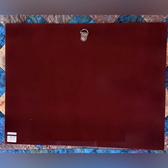 Vintage Marquetry Wood Inlay Picture Farm Folk Art Family Wall Hanging EUC - Picture 5 of 5